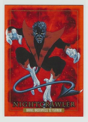 2024 Marvel Masterpieces 92 Platinum Nightcrawler PMG Red #62 067/100