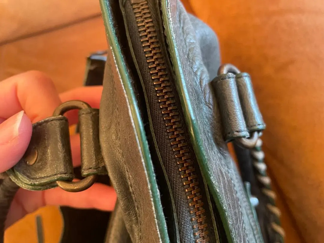 Balenciaga City Classic Bag Leather Dark Gray Auth Japan Used Rare thumbnail 15