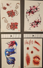 4 Sheets Premium Quality Middle Half Arm Temporary Tattoos For Men  Women 120