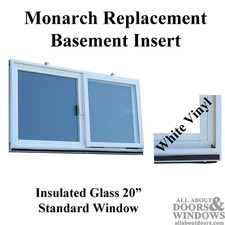 Monarch C-400A-20 Vinyl Basement Window Insert Dual Pane 31x20-5/9