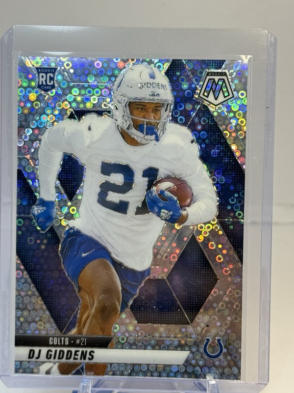 2025 Mosaic DJ Giddens Rookie Rookies #350 Colts Silver No Huddle