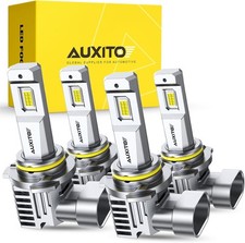 AUXITO 9005 9006 Light Bulb, 6500K Ultra White 10X Increased Brightness, Precisi