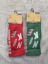 2 Pair Nike Elite Holiday Dri-FIT Max Cushion Crew Socks Mens XL 12-15 Christmas