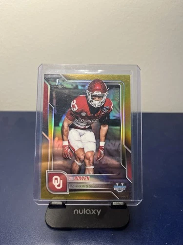 2025 Bowman Chrome University Football Gold Refractor Eli Bowen #107