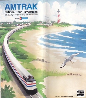 1990 Amtrak railroad passenger train timetable (April 1-October 27)
