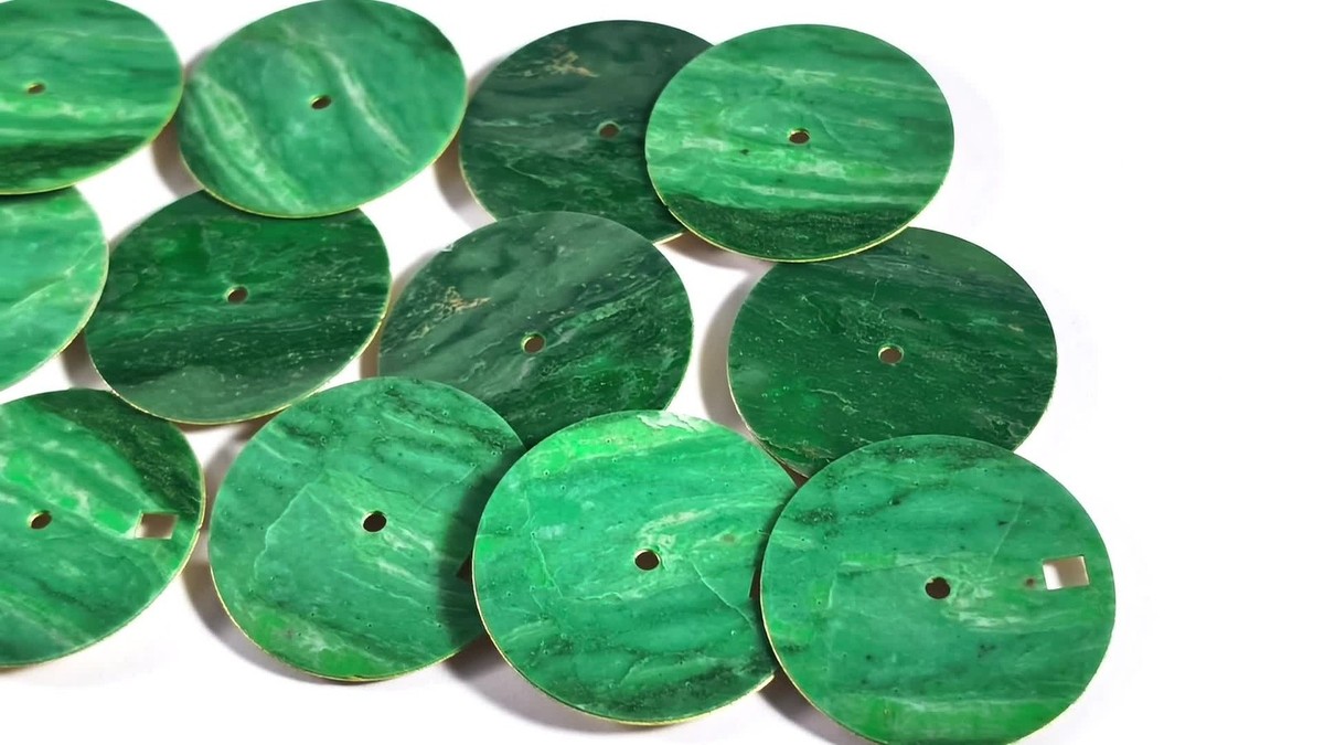 DS Green African Jade Stone 28.5mm Dial NH38 Date and No Date Blue