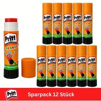 Pritt Klebestift Orange 12X 10G – LöSungsmittelfrei Auswaschbar Bastelkleber