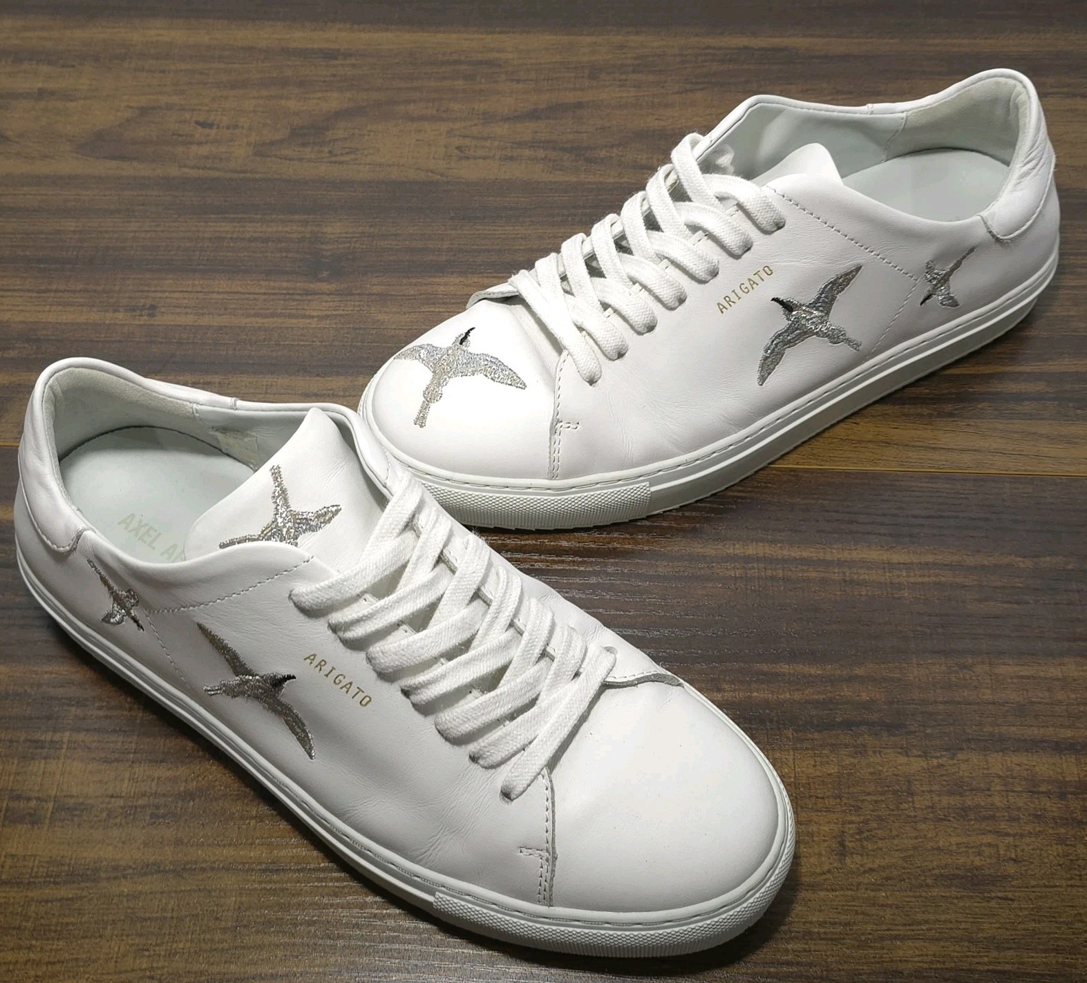 Axel Arigato Clean 90 Bee Bird Leather Sneakers Men’s Size 9.5 White Luxury Shoe