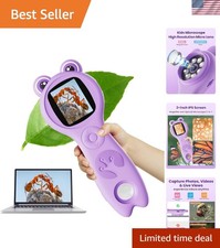 Microscope for Kids, Portable Digital Microscope with 500X Magnifying Glass, ...