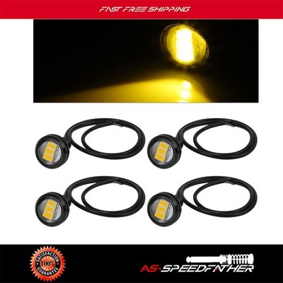 4x Motor Car Amber Eagle Eye 18Mm 9W Tail Brake Turn Signal Fog Led Fog Lamp