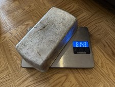 6 LBS 14oz Aluminum Ingot, Hand Cast