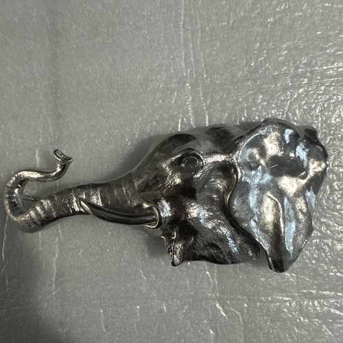 Christopher Ross Silver Elephant Designer Belt Buckle 1980