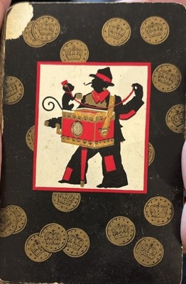 Vintage Russell Playing Cards Monkey - Street Musician Organ Grinder - Old