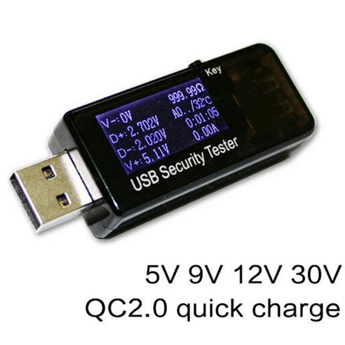 LCD USB Detector Voltmeter Ammeter Power Capacity Tester Voltage Current Meter K