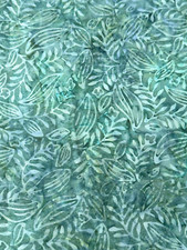 SALE, QUILTING , Fabric QUILTING Batiks, GREEN Leaves -by PIECE 66" x 43"