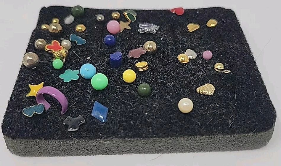 Lote de joyas corporales, anillos para nariz, vidrio, acero, titanio, labios, medidores pequeños Foto 3 de 4