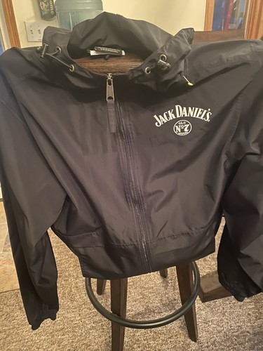 Jack Daniels Old No 7 Jackets Adult S Black Full Zip Windbreaker