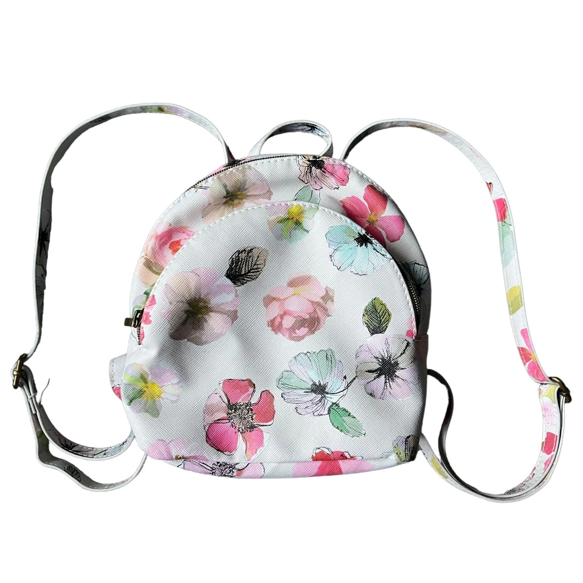 T Shirt Jeans Floral Mini Backpack Purse Charlotte Small Off