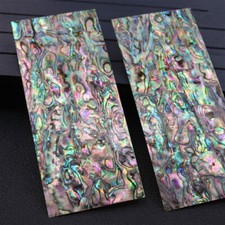 1x 120*50 0.3mm Brillant Naturel Vert/Rose Incrustation Abalone Coque Matériel