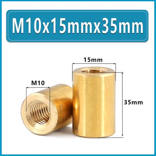 Brass Round Studding Connector Long Nuts M1.6 to M12 Thread Rod Bar Sleeve Tube - Picture 122 of 136