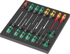 Wera 9710 18Pce Slot/Pz/Ph Chisel Driver & VDE Screwdriver Set In Foam ,150101