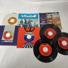 8 Lot 45 rpm Ep Records Neil Young Monkees Michael Jackson Elvis READ
