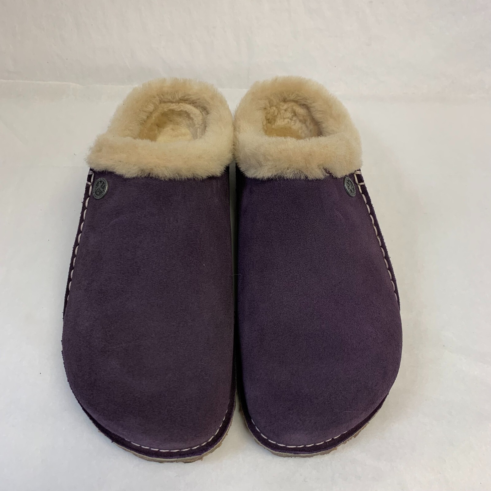 SAOLA Birkenstock nuovo senza scatola Zermatt Premium shearling bacche scure suola in gomma scamosciata R