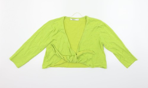 M&Co Womens Green V-Neck Viscose Blend Cardigan Size XL - Picture 1 of 12