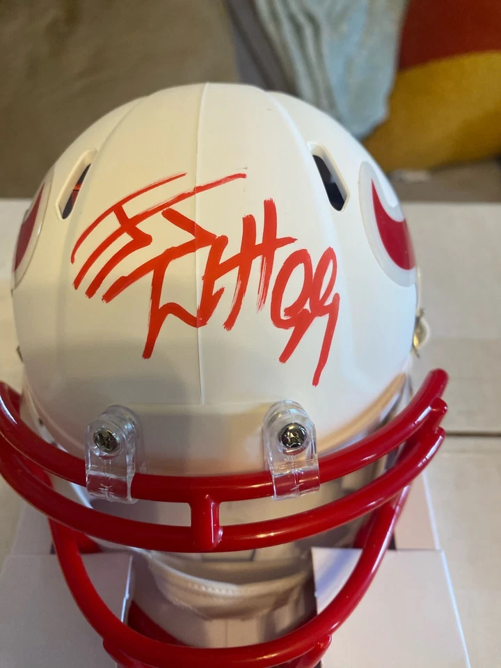 JJ WATT Auto Texans Flat White Mini Helmet Autograph JSA COA J.J. Signed - Image 3 of 4