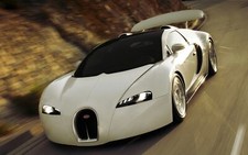Cars white bugatti veyron vehicles million Desk Mat Stitched