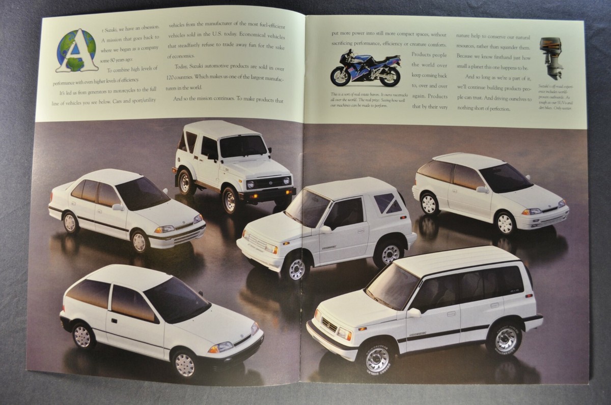 1993 Suzuki Catalog Brochure Samurai Sidekick Swift GT 4x4 1993 Suzuki Catalog Brochure Samurai Sidekick Swift GT 4x4