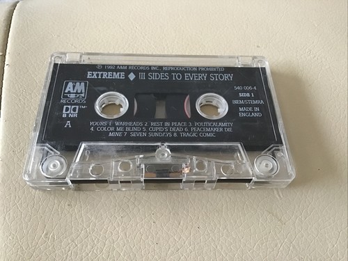 Extreme - 3 Sides to Every Story - Cassette Audio Tape Album 1992 VGC - Picture 3 of 7