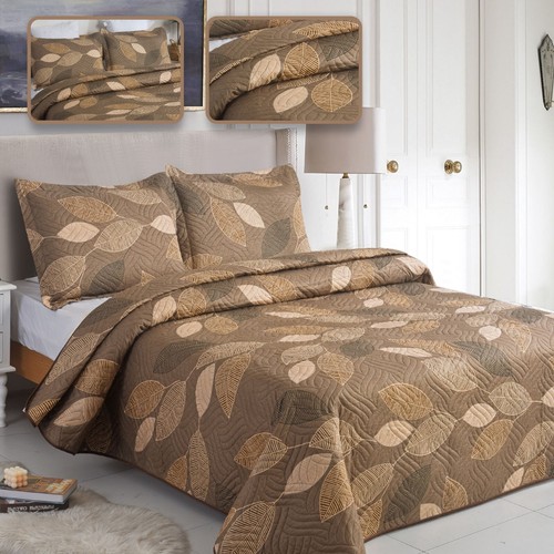 3PCS Quilted Bedspread Set Patchwork Comforter & Pillow Shams Double King - Picture 143 of 221