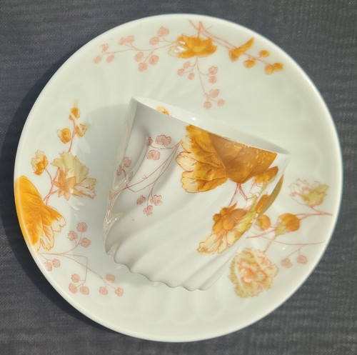 Antique Late 1800s P.H. LEONARD Vienna Porcelain DEMITASSE TEACUP & SAUCER - Picture 4 of 7