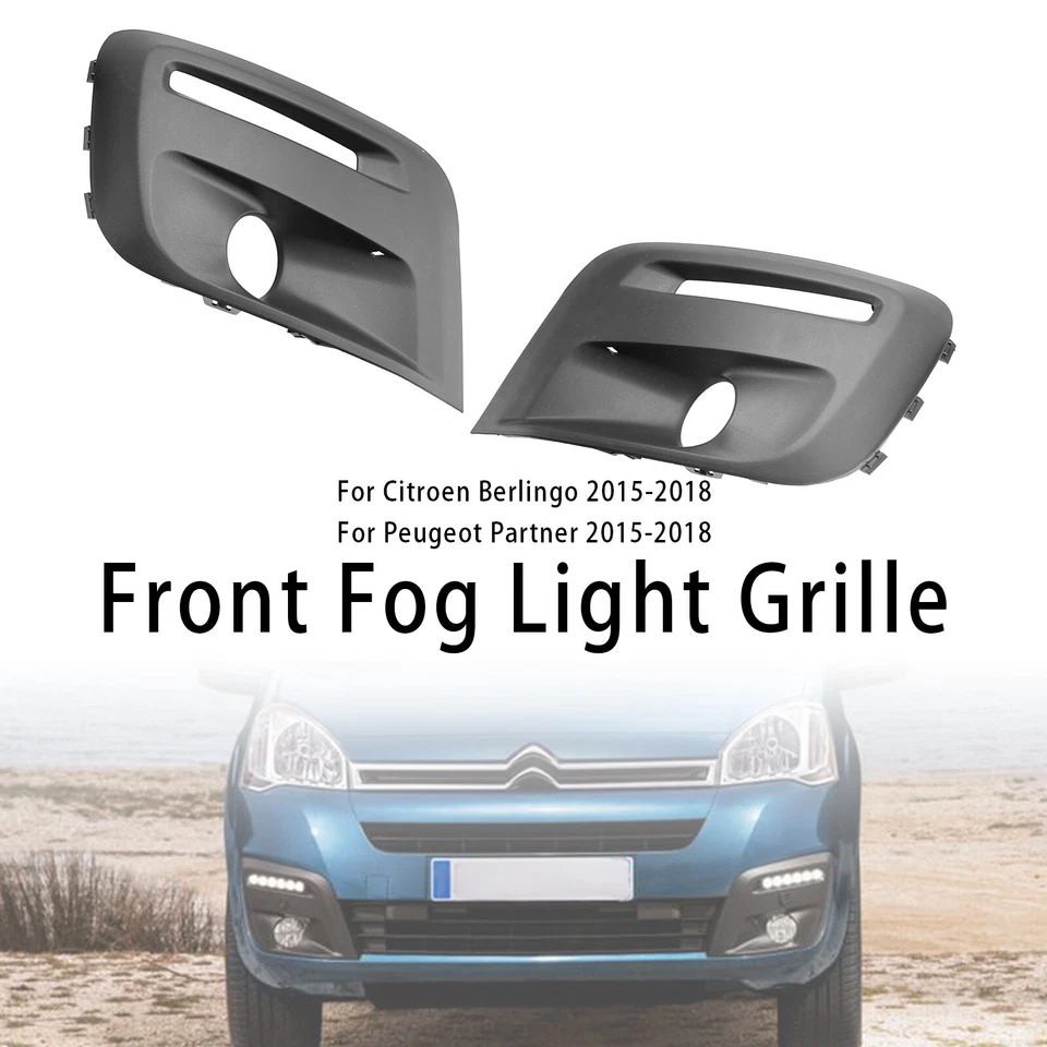 Front Bumper Foglight Grille Fit Citroen Berlingo Fit Peugeot Partner 2015-18 S5 - Image 2 of 4