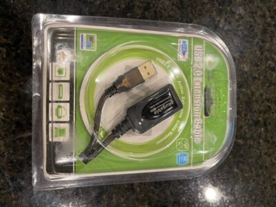 Plugable 10 Meter (32ft) USB 2.0 Active Extension Cable Type A Male to A Female