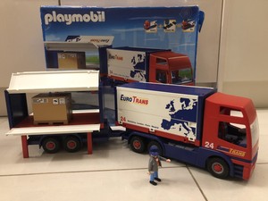 playmobil truck with trailer