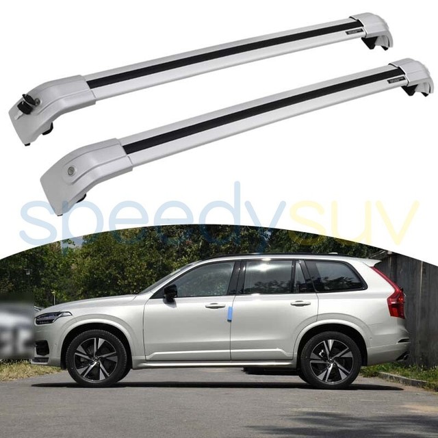 US Stock For Volvo XC90 20152021 Silver Lockable Cross Bars Roof Rack
