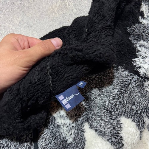 Vintage Sherpa Animal Overprint Polar Fleece Jacket Size S-M - Picture 3 of 4
