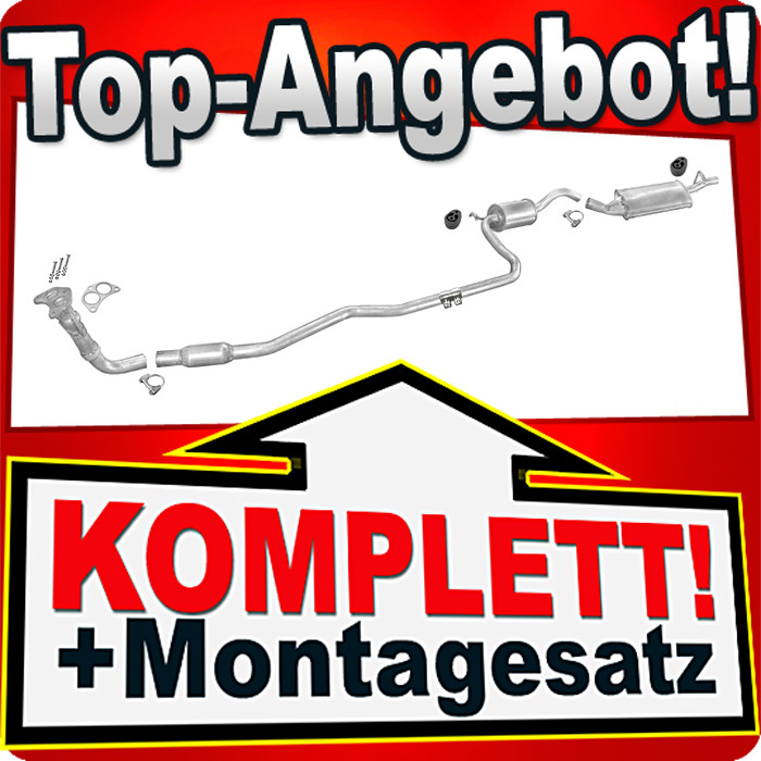 Auspuff FüR Ford Fiesta MK3 1.8 D FüR Ohne Kat 1989-1997 Auspuffanlage-image