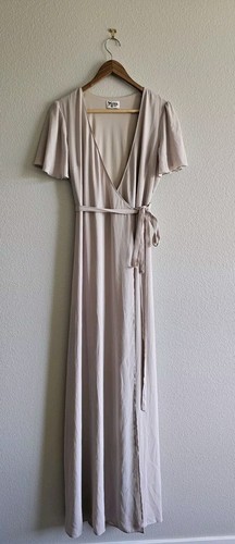 Show Me Your MuMu Noelle Wickelkleid - Small - Farbe Taupe / Show Me The Ring knackig - Bild 2 von 9