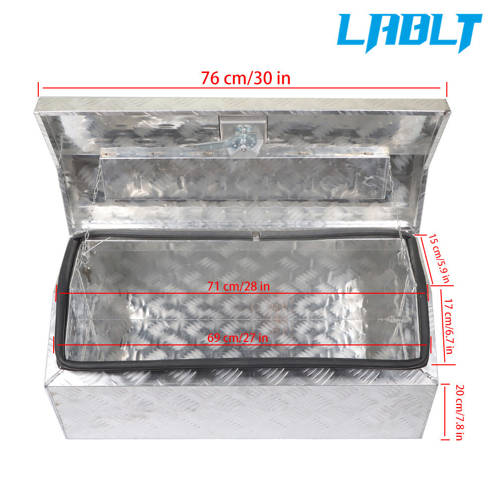 39'' Aluminum Utility Trailer Tongue Tool Box Pickup Truck Bed Storage Toolbox