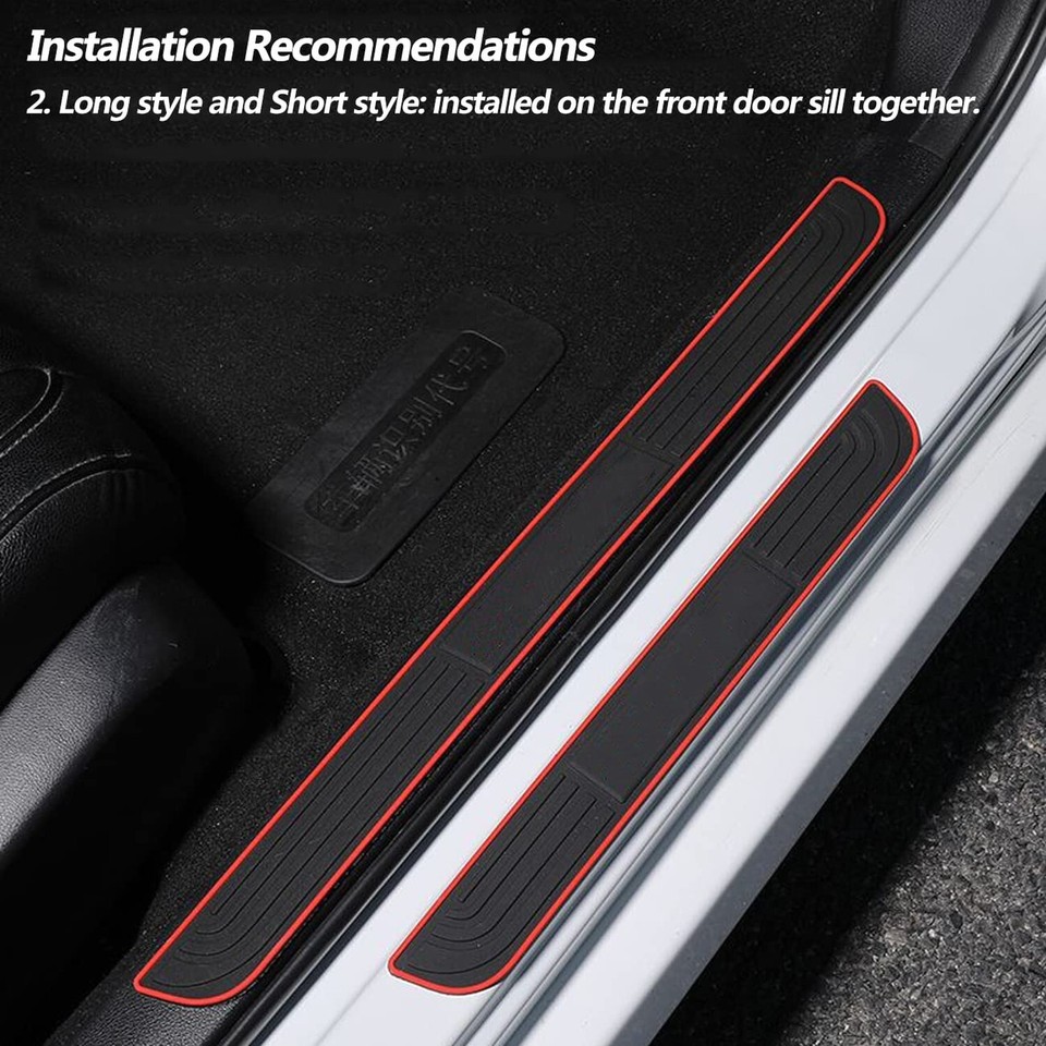 Universal Car Door Sill Protector Plate Cover, Entry Step Trim Panel