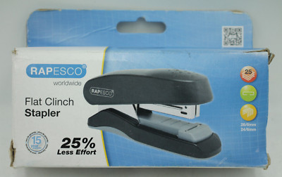 Rapesco Flach Clinch Hefter 25 Blatt Kapazität Modell 1064-Neu gequetschte Box