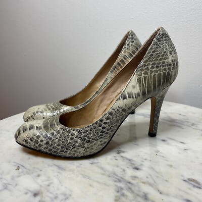 Womens Corso Como Size 5.5 Snakeskin leather pumps shoes Heels -C1