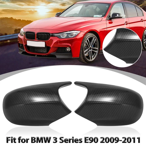 Carbon Fiber Rear View Mirror Cover Cap M3 Style For BMW E90 E91 E92 LCI 2008-13