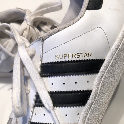 Women's Adidas Superstar White & Black Sneakers Athletic Shoes -C77154  -Size 6.5 | eBay