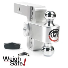 Weigh Safe CTB6-2.5 180° Adjustable 6" Drop Hitch Ball for 2.5" Shaft & Key Lock