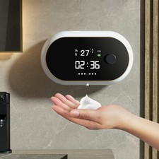 Automatic Hand Soap Dispenser with Time and Temperature Display 450ML Capacity