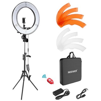 NEEWER Ring Light 18inch Kit 55W 5600K Professional LED with Stand /Phone Holder